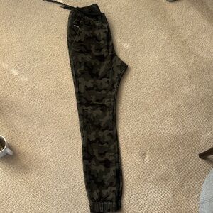 Zanerobe Camo Joggers in Olive and Black